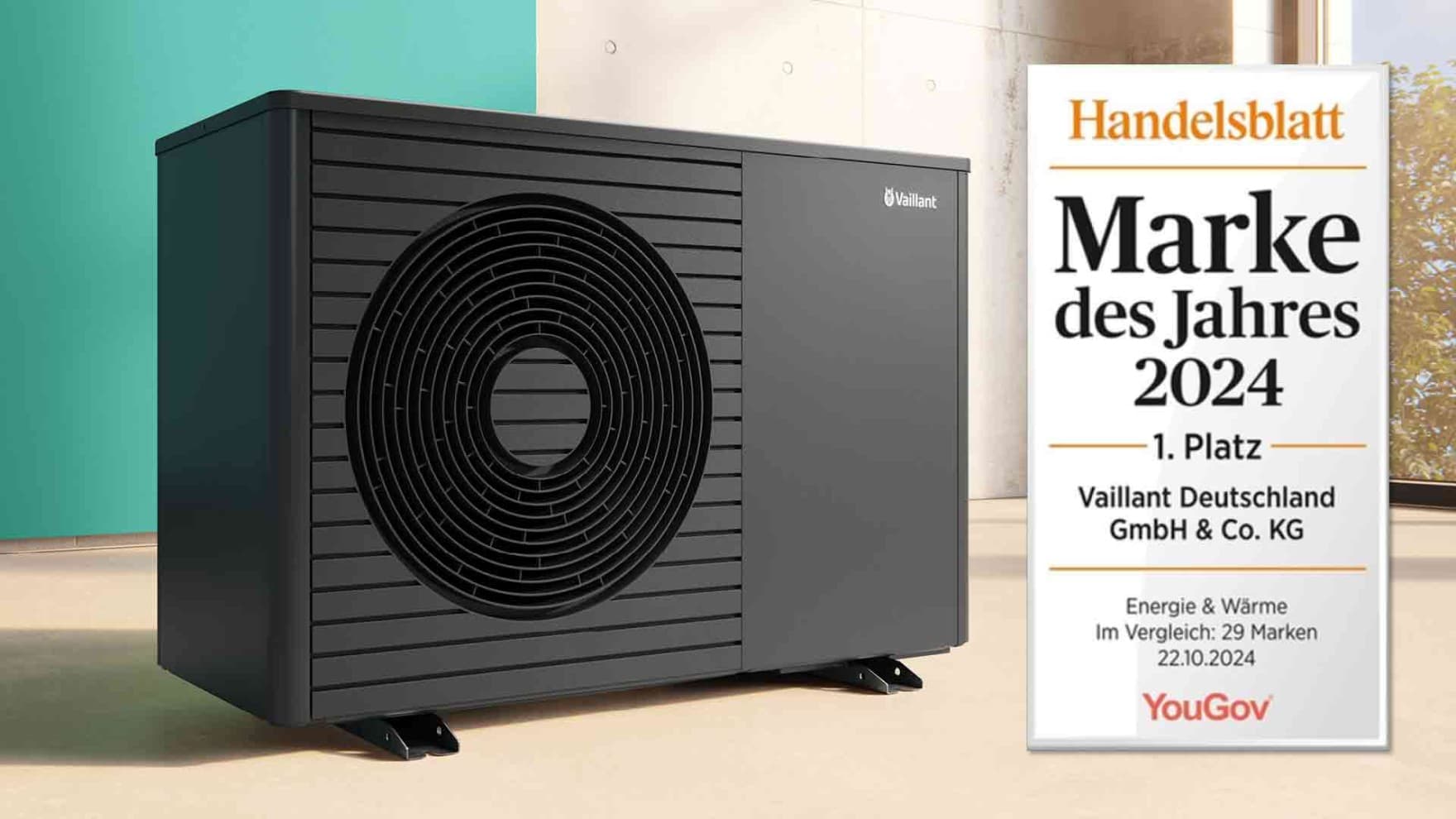 Handelsblatt Logo "Marke des Jahres 2024" für die Vaillant Deutschland GmbH & Co. KG