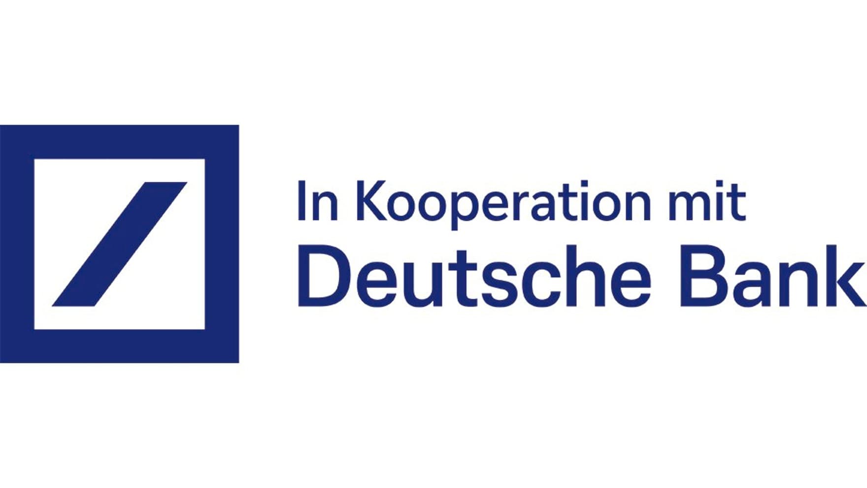 Logo Deutsche Bank mit Schriftzug "In Kooperation mit Deutsche Bank"